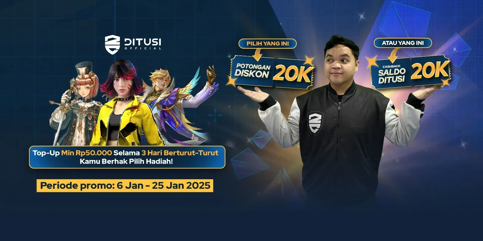 Mainkan Mission Challenge: Top-Up 3 Hari, Pilih Hadiah Suka-Suka!