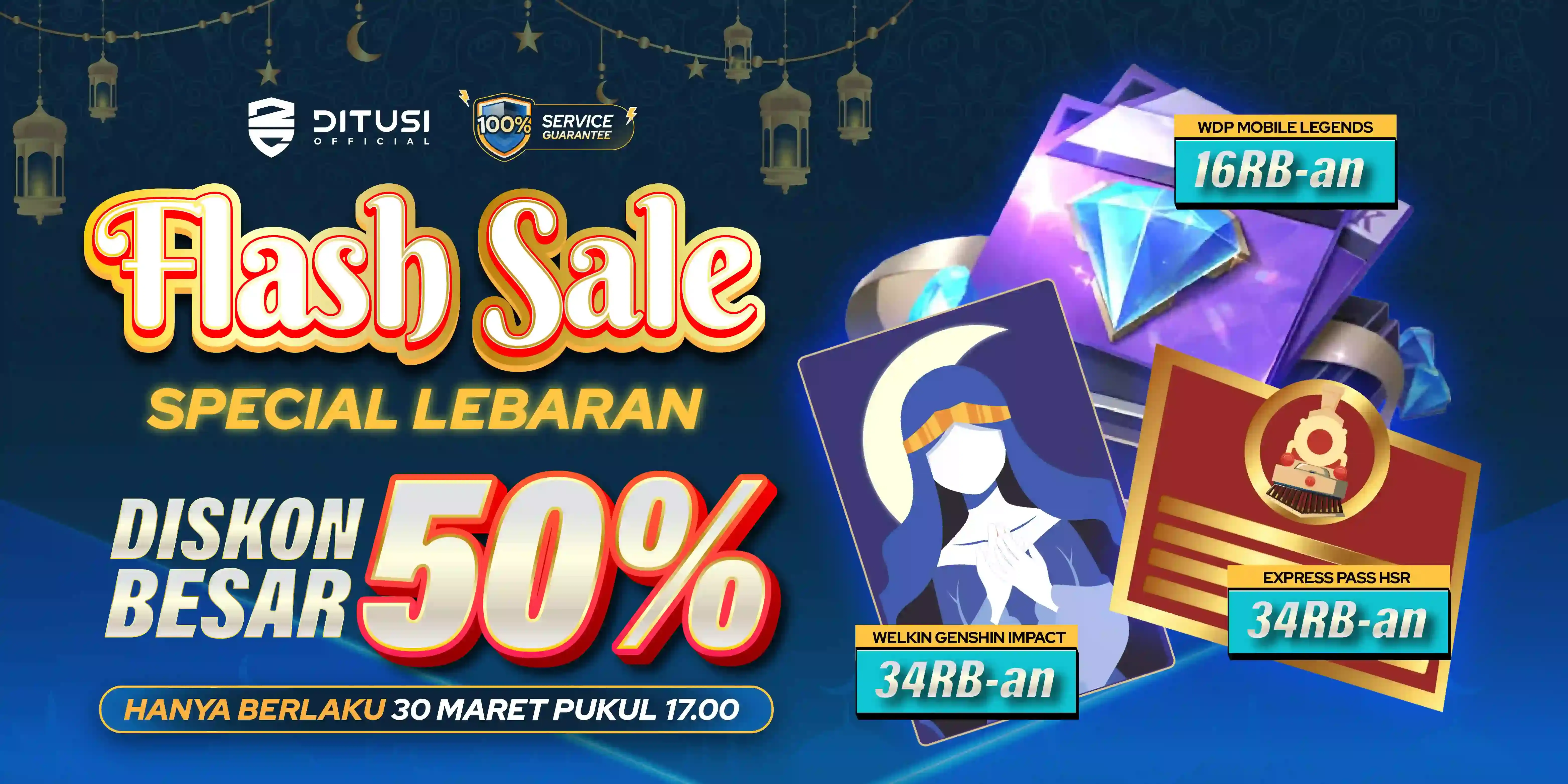 SERBA DISKON 50%! Flash Sale Spesial LEBARAN