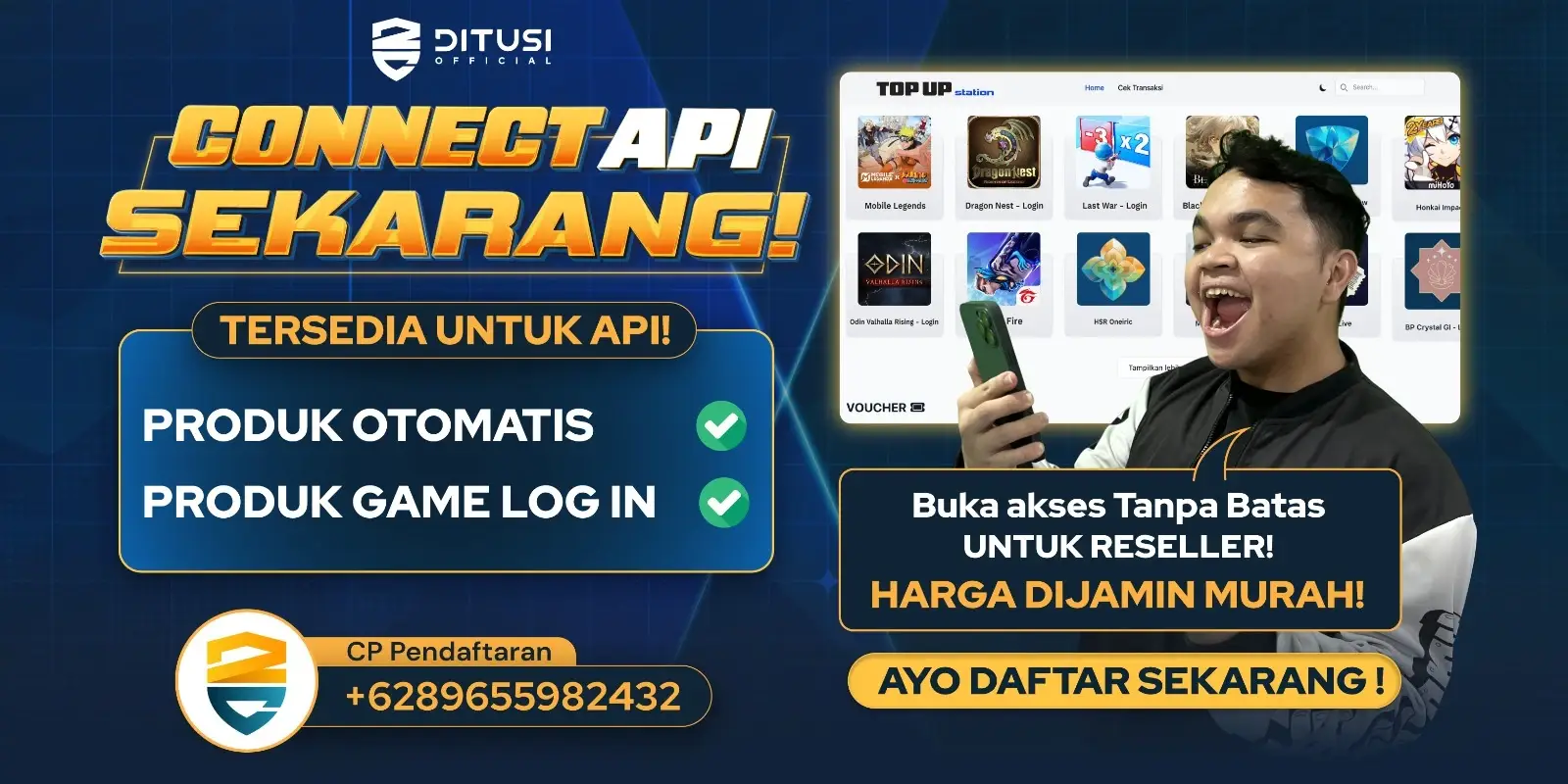 Optimalkan Bisnis Top-Up kamu dengan API dari DITUSI!
