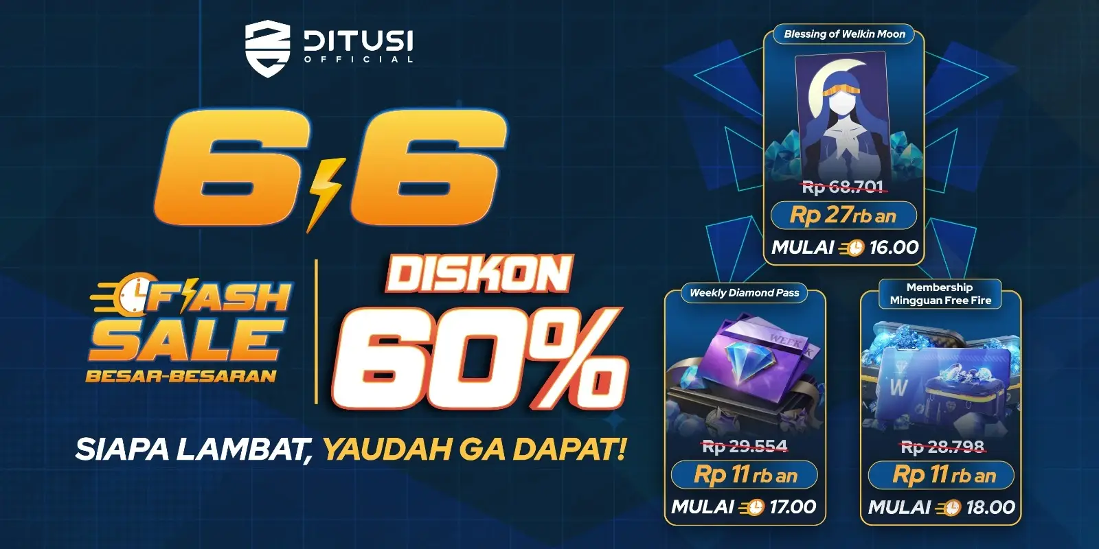 FLASH SALE 6.6: DISKON GILA-GILAAN 60%!