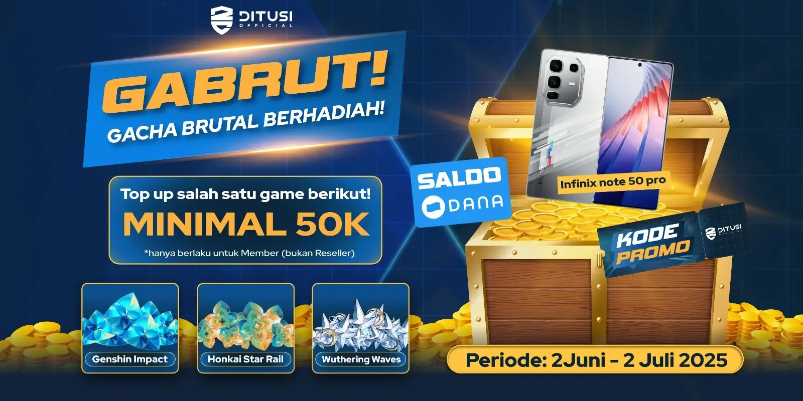 GACHA BRUTAL – Top Up Game Favorit, Hadiah Brutal Menanti!