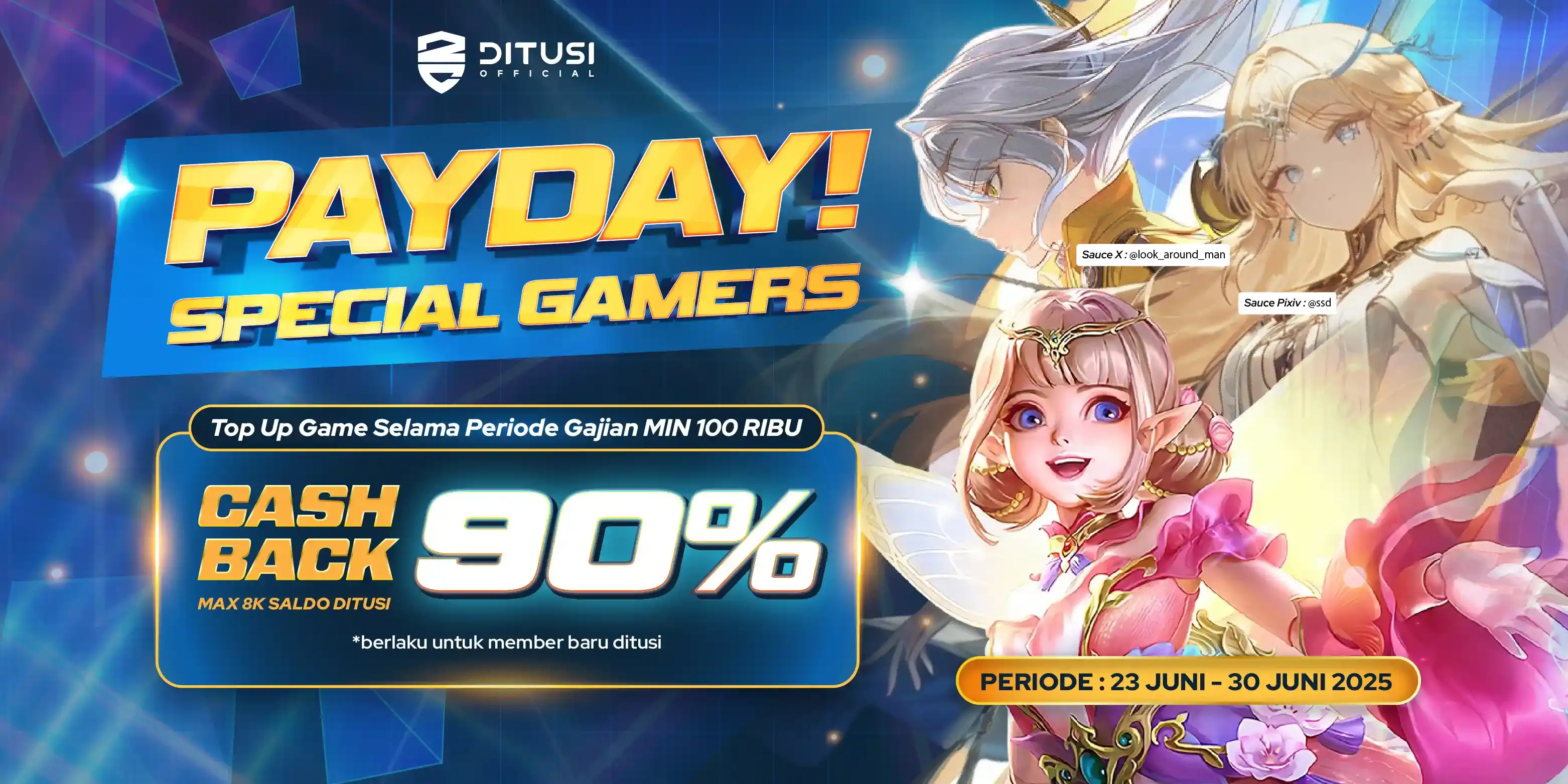 ? Payday Spesial Gamers: Cashback 90% Maksimal Rp8.000!