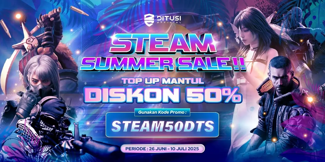 TOP UP STEAM DISKON MANTUL 50%!